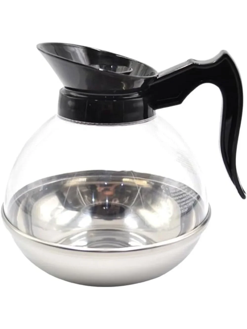 64oz Coffee Decanter - 12 Cup Polycarbonate with Stainless Steel Base